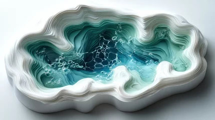 Abstract Paper Sculpture: Ocean Depths