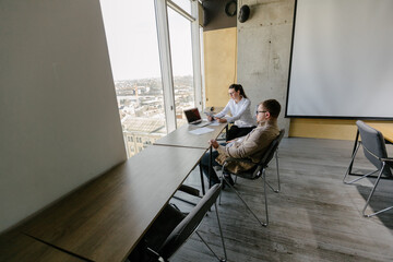 office workers working together