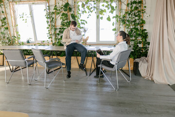 office workers working together