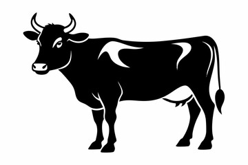 cow silhouette vector illustration