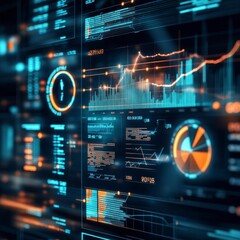 Obraz premium Futuristic Data Visualization