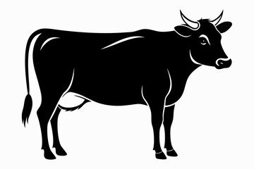 cow silhouette vector illustration
