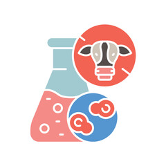 culture medium for cells flat icon.Vector isolated element