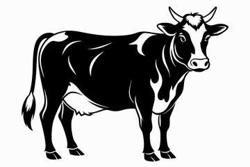 cow silhouette vector illustration