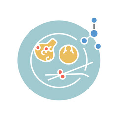 molecular cuisine flat icon.