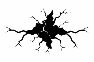 crack wall fracture texture effect of vector