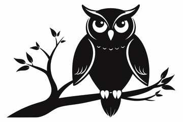 owl sitting on branch