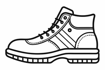 sketch line art shoe icon boot icon line art