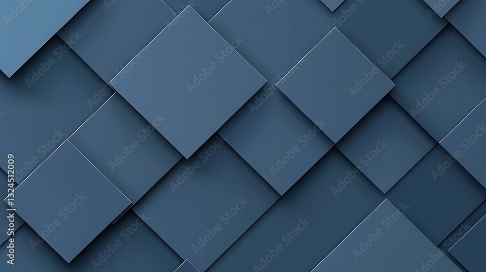 Poster abstract blue geometric square pattern background