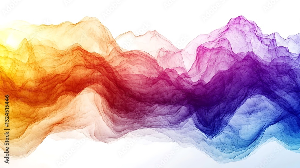 Poster Abstract Colorful Flowing Forms Background