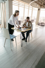 office workers working together