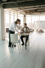 office workers working together