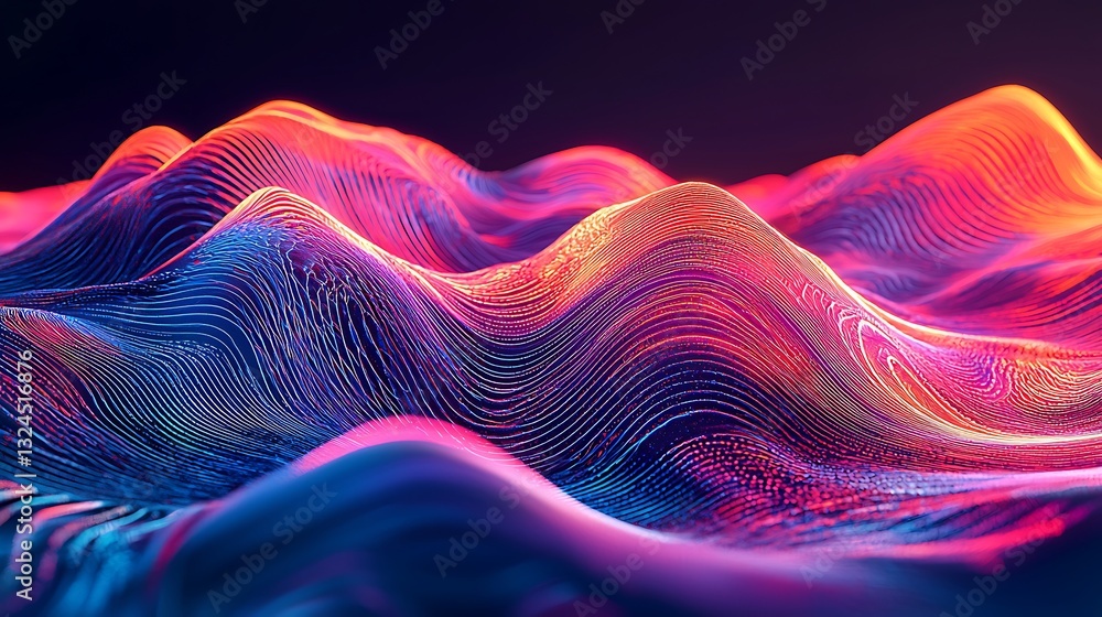 Poster abstract colorful wave background design