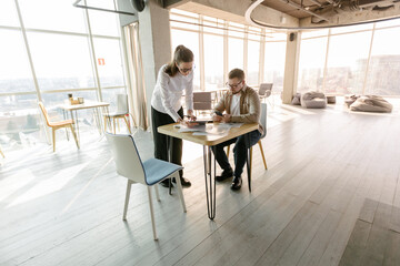office workers working together