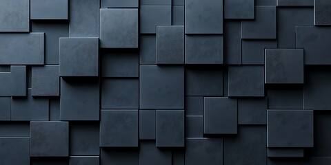 Dark gray cubes, abstract texture (1)