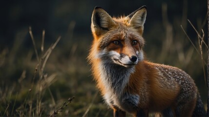 Fototapeta premium Swift Fox Among the Leaves