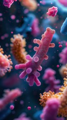 Fototapeta premium Stunning Macro View of Diverse Microorganisms