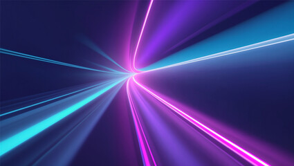 Futuristic background with deep indigo, electric purple, and neon pink. A glowing gradient effect with abstract light streaks and soft blurs creates a sleek, high-tech aesthetic. Clean yet dynamic