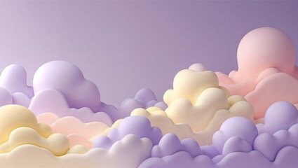 Dreamy sky-inspired background with muted lavender, baby yellow, and soft peach. Gentle gradients and soft cloud-like formations create an airy, peaceful, and elegant feel. Perfect for visually engagi