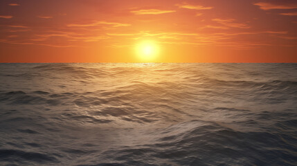 Obraz premium Ocean at sunset, a lot of copy space, beach vacation mood