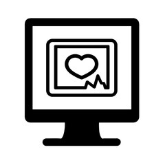 Simple Remote Consultation Telemedicine Icon   