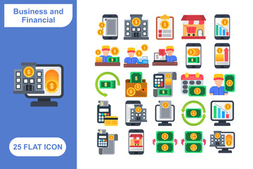 Business & Finance Icons Set, Collection of Business & Finance Icons Set - 25 Professional Vector Icons for Financial Planning, Accounting & Corporate Use