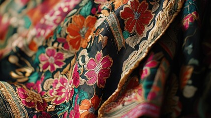 Floral jacket close-up