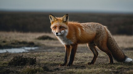 Obraz premium Swift Fox In the Wind