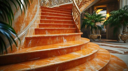 Steps in high-rise building