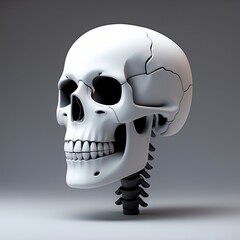 3D Model of Cracked Human Skull