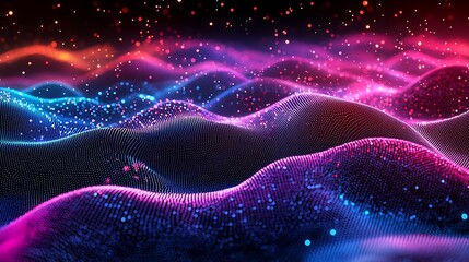 Fototapeta premium Abstract Particle Wave Background