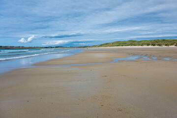Burn of Midsand Nature Reserve at Dunnet Beach. beautiful white sand beach , Northen Scotland