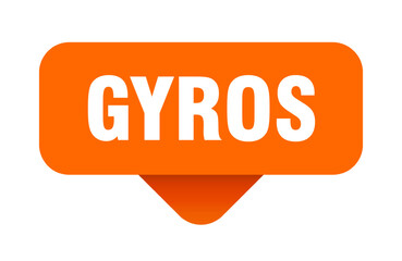 gyros sticker. gyros sign on transparent background