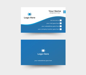 Modern corporate Business card design template. creative colorful business card. Stylish and modern business card design. 