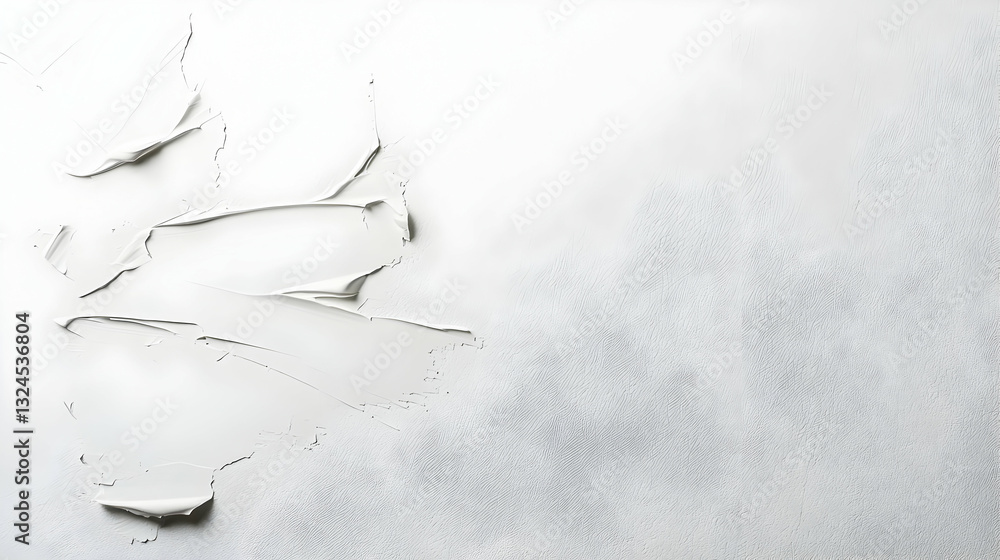 Poster white abstract background with ink splatter textured surface design in monochrome style