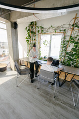 office workers working together