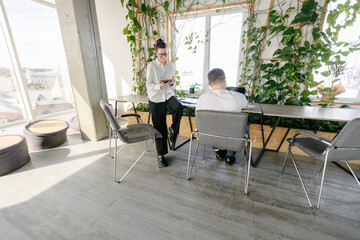 office workers working together