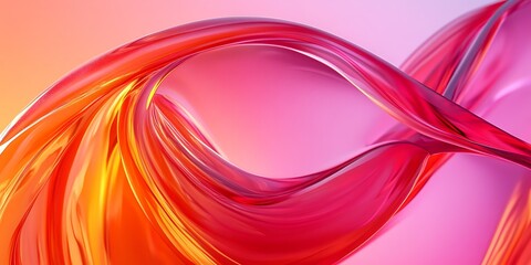 Fototapeta premium Abstract swirling vibrant red and orange shapes