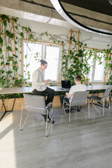 Office workers working togather