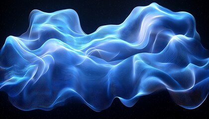 Obraz premium Flowing Blue Energy for Dark Space.