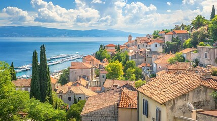 Obraz premium Picturesque Coastal Town in Croatia
