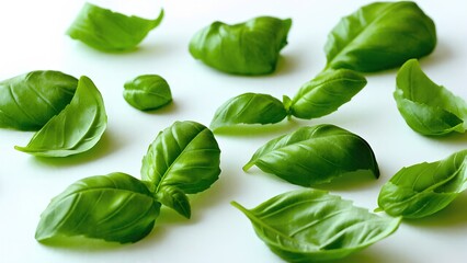 Fototapeta premium fresh basil leaves