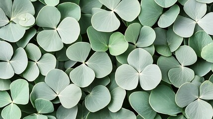 Close-up of delicate light green leaves, pattern, nature background