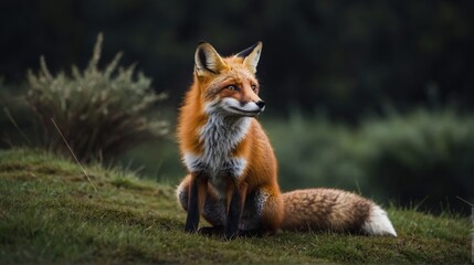 Fototapeta premium Vibrant Fox On the Prowl
