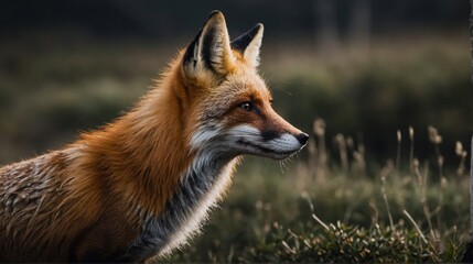 Obraz premium Vibrant Fox On the Vista