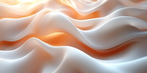 Obraz premium White fabric waves, soft light, abstract background