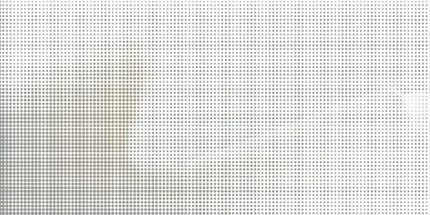 Elegant halftone effect with black dots fading smoothly over a white backdrop, offering a minimalist visual style. Vector halftone pattern noise gradient.