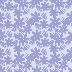 Exotic hand drawn flowers, seamless patterns with floral for fabric, textiles, clothing, wrapping paper, cover, banner, home decor, abstract backgrounds. Vector illustration.