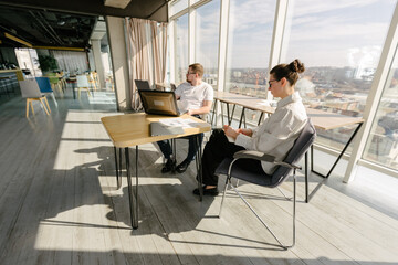 Office workers working togather