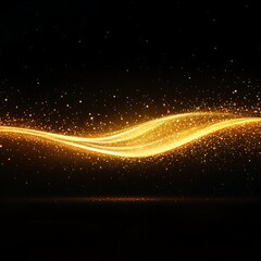 Obraz premium Golden Wave Abstract Background. (1)